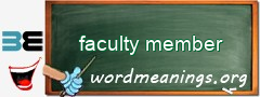 WordMeaning blackboard for faculty member